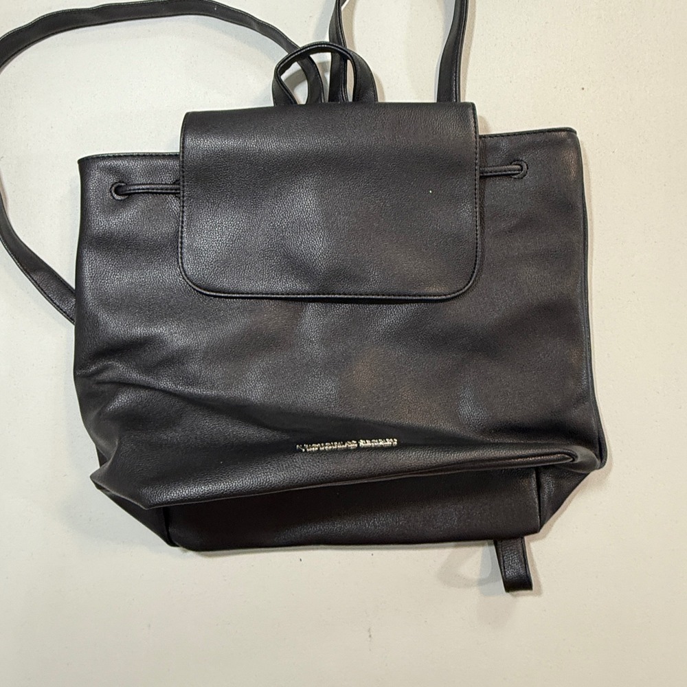 Victorias Secret Womens Backpack Purse Black Faux Leather Y2K Minimalist